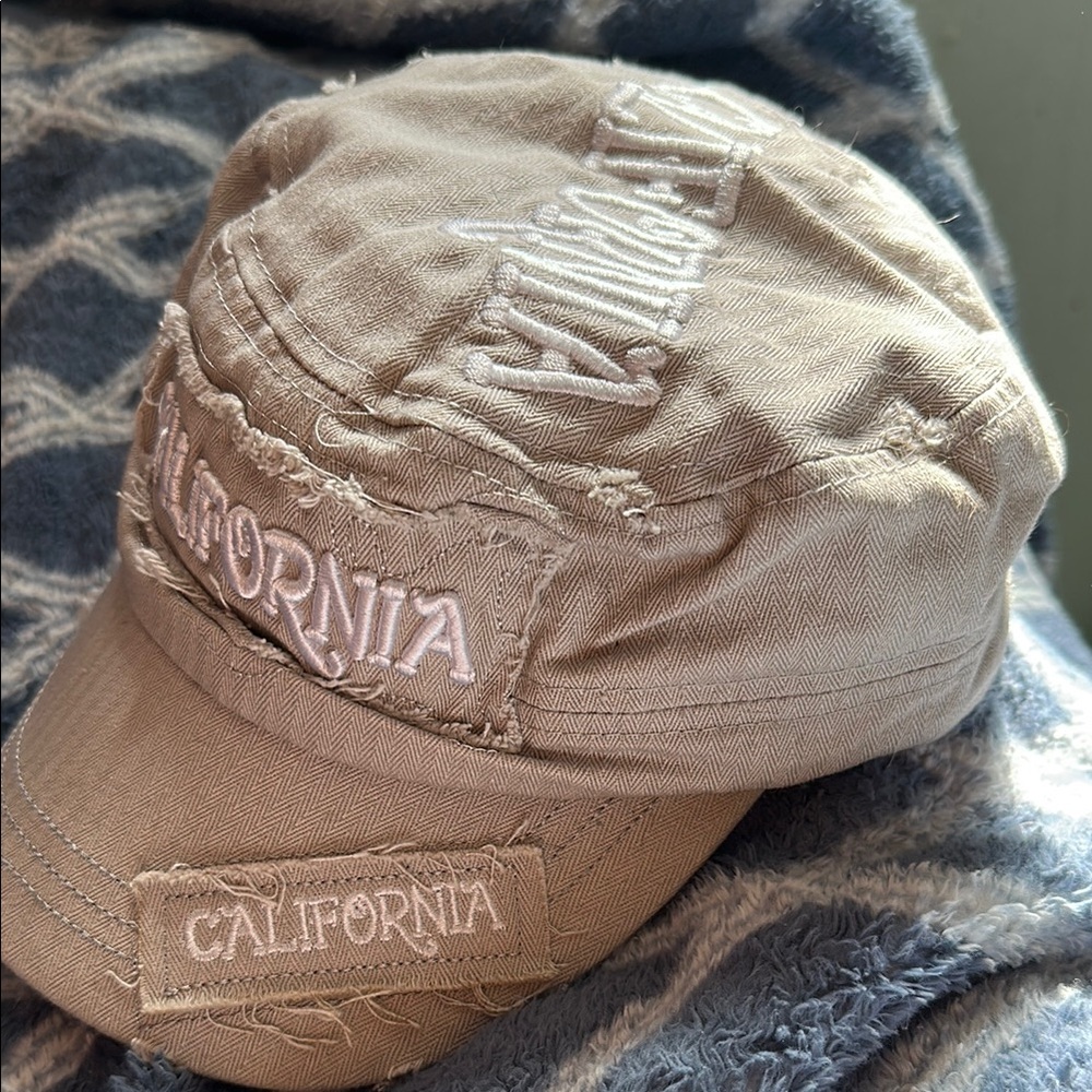 California Embroidered Tan Cap